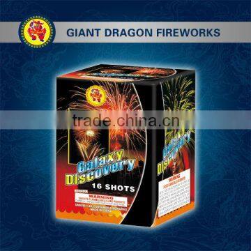 2014 Chinese Liuyang Fireworks for Sale happy birthday fireworks Galaxy Discovery 16 Shots