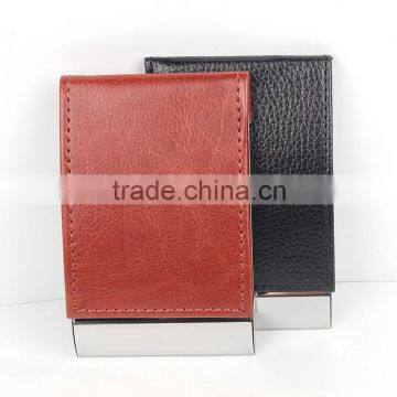 Xinghao PU stainless steel metal card case or name card holder with logo for promotion