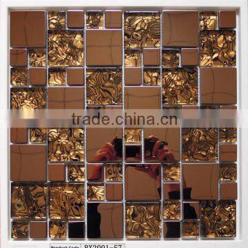 Super quality excellent china supplier steel stainless golden glass mosaic