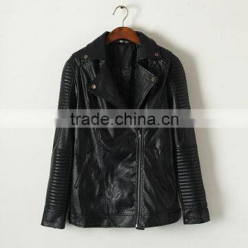 Eco-friendly Most Popular UK Women pu Leather Jacket 2014 Deft Design Jacket