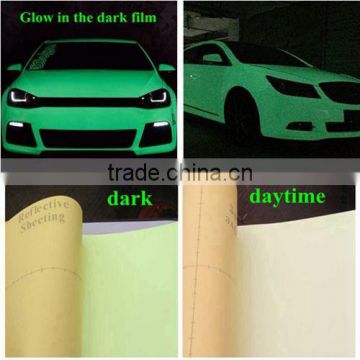 High brightness air free bubbles 8 hours 1.52*20M glow in the dark Luminescent Vinyl sticker