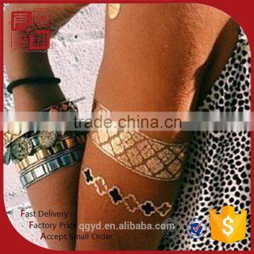 Gold Foil Metallic Tattoo Flash Fake Tattoo photo-3