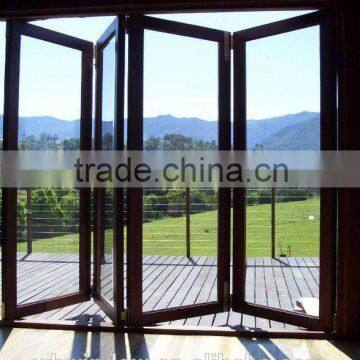 upvc four-sash garden folding door, upvc folding door