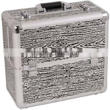 Aluminum Black and Silver Print Cosmetic Storage Case (ZYD-HZ864)