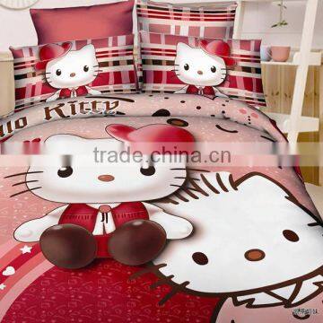 kitty print bedding set