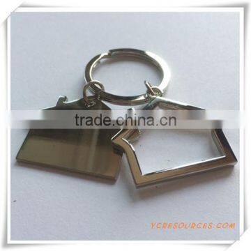 Zinc alloy spinning house shape keychain/Metal keychain for sale (PG03099)
