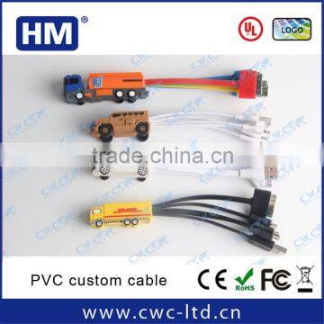 hotsale cheap promotional gifts mobile phone charging cables truck shape charging cables cutom cables