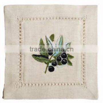 Hand Embroidered Lavender Sachet/bag/pillow-olives(design #72)