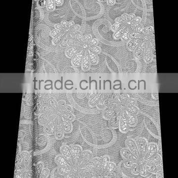 CL17-55 2015 new coming design high quality double organza lace sorf material embroidery lace for making dress promotion lace