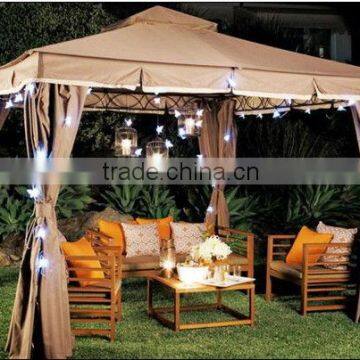 hand built outdoor gazebo with valance for garden