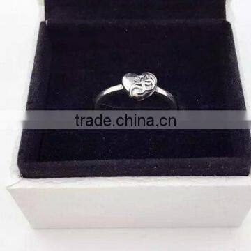 Fashion 925 Heart Sterling Silver Ring Designs For Girl