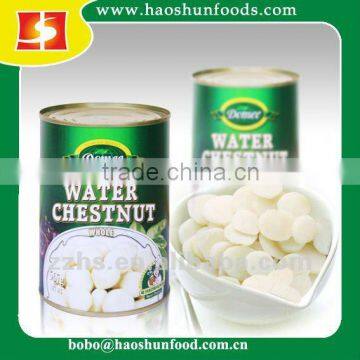 Canned water chestnut slices