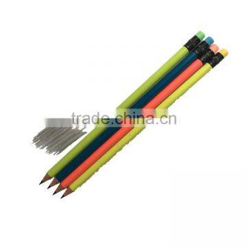 Black lead Fluorescent paint HB plastic pencil