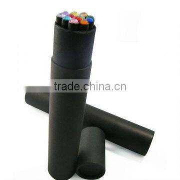 7" black lead black wooden pencil with acryl diamond paper tube packing .