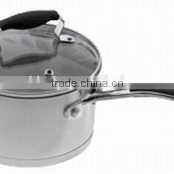 steel cast handle glass lid stainless steel saucepan cookware