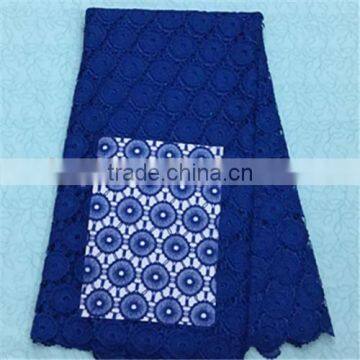 Swiss fabric high quality blue african lace fabrics for lady evening dress