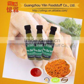 price competitive YILIN brands 50ml Green Hot Chili Sauce in glass bottle Chinese manufacturing with OEM service