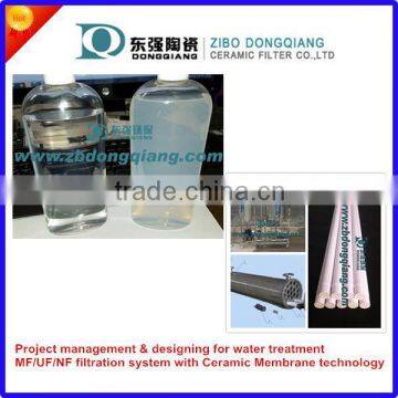 waste water recovery systems with MF and UF ceramic membrane