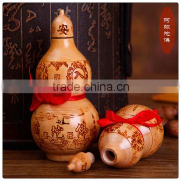 Peach wooden Wu Lou Gourds ,chinese Wu Lou-Gourds can open