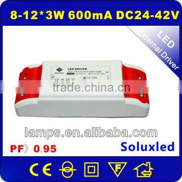 LED Driver power supply 8-12*3W high PF