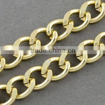 Gold Chunky Aluminum Cuban Link Chains for Curb Chain Necklace Making(CHA-K1617)