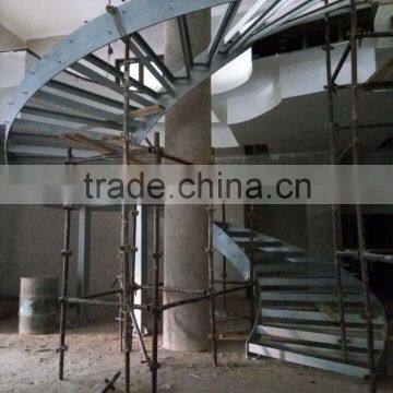 double stringer curved stair steel ara staircase