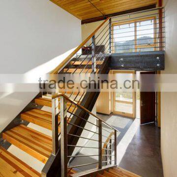 Stainless steel square post solid rod railing stair railing
