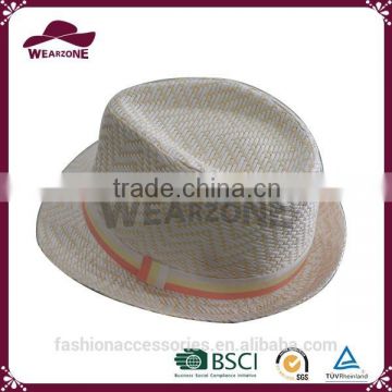 2015 new design 100% paper fabric fedora hat