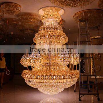 Luxury LED Control Big Size Guangzhou Chandelier Crystal Drop for Villa