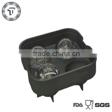 FDA standard 100% food grade 4 holds round ice ball mould