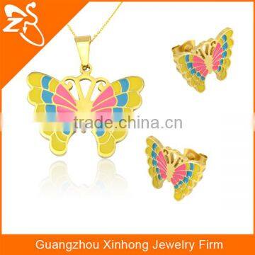 Costume Service And Wholesale African Fashion Jewelry Stainless Steel Necklace And Earring Stud Jewelry Sets