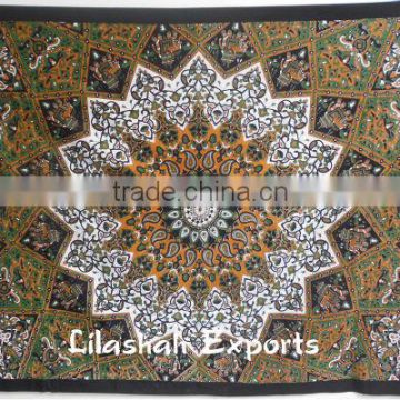 520A Cotton Bedspread tapestries Tapestry Home decoration home wall curtain sanganeri print jaipur india star tapesrideau