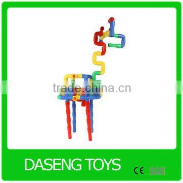 Assemble Blplastic pipe connect blocks toys Plastic ABS pipe Blocks toys