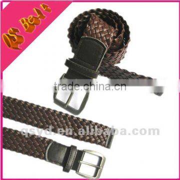 handmade woman net braided leather rope belt