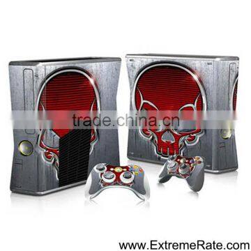 Red Skeleton Protector Vinyl Full Set Slim Skins For XBOX 360 Skin Covers