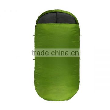 Free Space Easier Movements Super Big Sleeping Bag for Camping,Green/ Blue