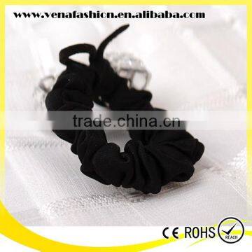 Crystal Black Felt Materia Bow Hair Holder, Hair Tie Holder photo-5