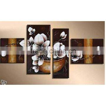 Shu1763 black and white flower canvas painting for bedroom