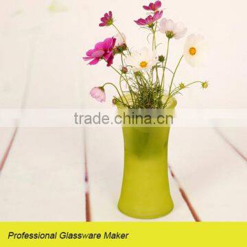 hot sale glass vase with narrow waist