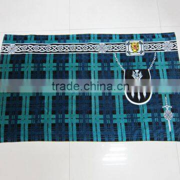 100% Cotton Velour Printed Scottish Plaid Beach Towel Plaid Printed Scottish Beach Towel photo-4