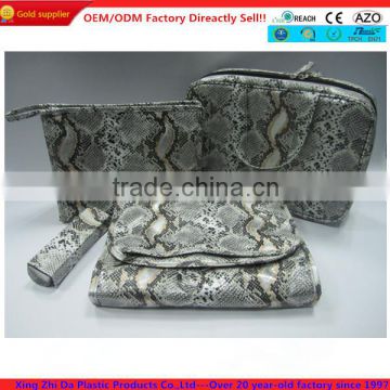 2014 fashion Snake skin cosmetic bags