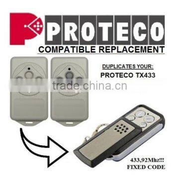 Replacement remote for PROTECO TX433,PTX433405 433,92MHZ FIXED CODE
