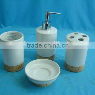 Pouring cup scent-bottle toothbush holder ceramic wholesale 4 PIECES BATHROOM SET