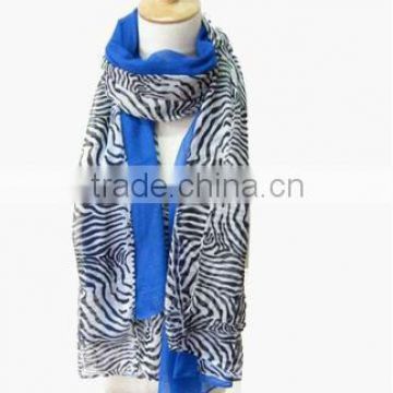 Zebra Print Polyester Scarf