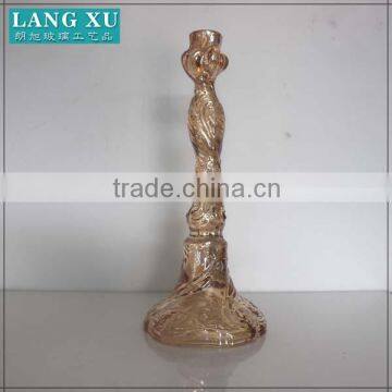 Wedding goods traditional candlestick holder glass