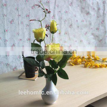 real touch latex yellow rose flower for wedding decoration