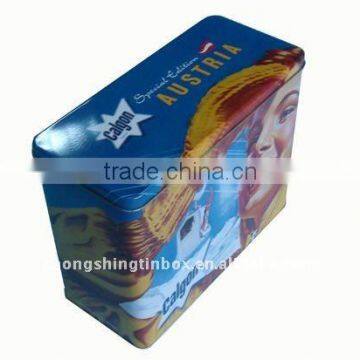 rectangular washing powder tin box