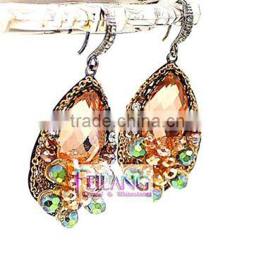 Alloy Earrings Set In Hyacinth Jewelry Crystal Drop Earrings photo-2