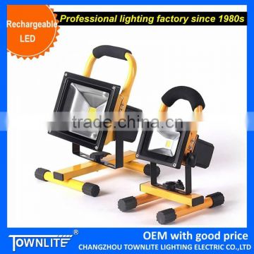 High quality portable rechargeable led flood light fixture for emergency light 10w