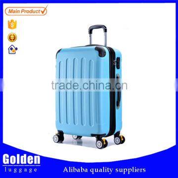 ABS material heavy duty zipper luggage case aluminum trolley suitcase case